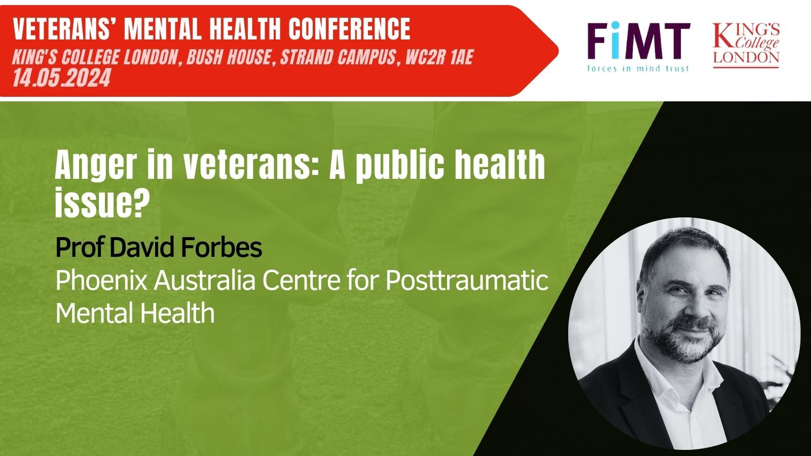 Speakers Announced: Veterans' Mental Health Conference